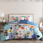 Bebejan Turquoise Reverie 5 Piece Reversible Comforter Set